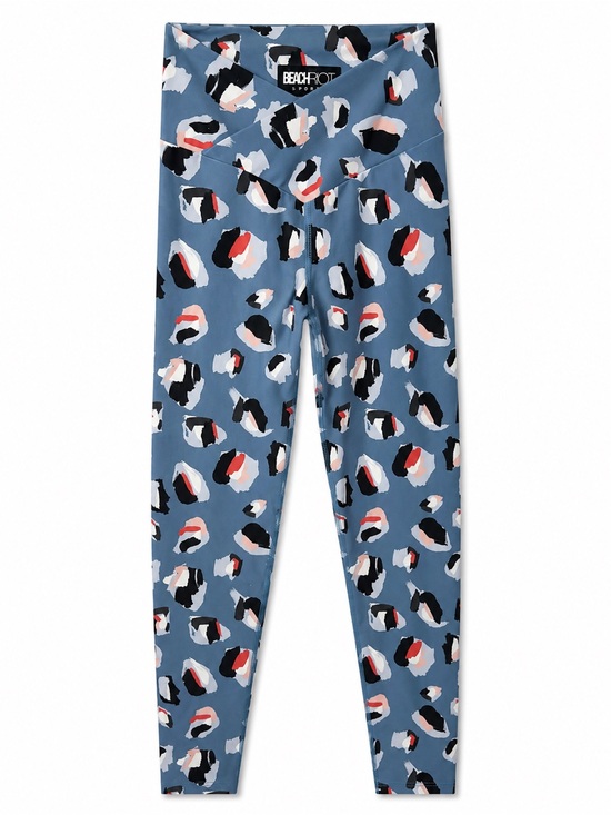 Beach Riot Pants - Beach Riot Sport Piper Leggings blue abstract animal print xs